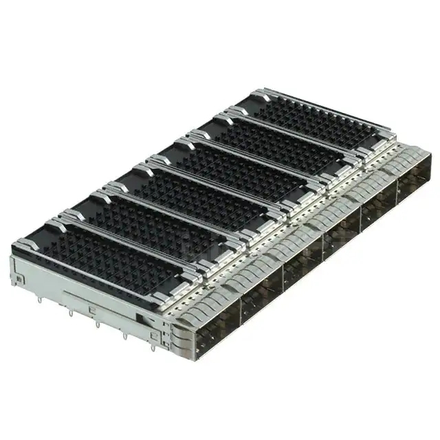 TE 2170707-5 QSFP28 Cage Ganged (1 x 6) with Heat Sink Connector 28 Gb/s