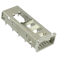 Connecteur à cage TE 2170111-1 QSFP+ à ajustement serré, trou traversant, angle droit