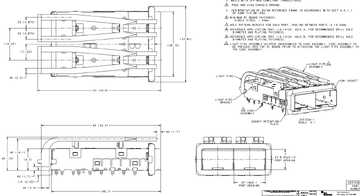 2057556-1 SFP+ Cage Ganged (1 x 2) Connector Included Lightpipe TE Pluggable I/O Connectors & Cages image 2