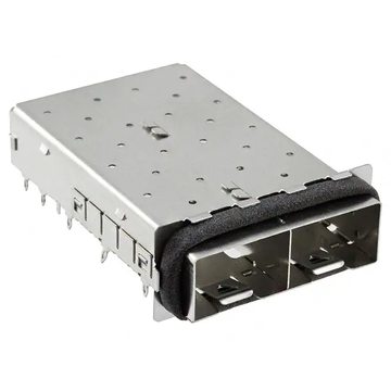 TE 2057556-1 SFP+ Cage Ganged (1 x 2) Connector Included Lightpipe TE Pluggable I/O Connectors & Cages