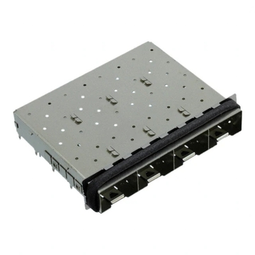 TE 2057833-1 CONN SFP+ CAGE 1X4 PRESS-FIT R/A Through Hole Press-Fit Mount