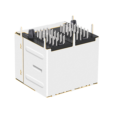 LPJG27664B92NL 1000 μαγνητικοί συνδετήρες RJ45 2x2 θυρών Base-T με εικόνα 4 πράσινων/πράσινων και κίτρινων LED