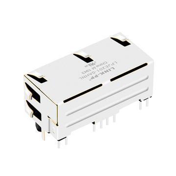 LPJE201-0AHNL แจ็ค RJ45 1x2 แบบไม่มีแม่เหล็กในตัว แถบไฟ LED สีเขียวเหลือง ภาพที่ 3