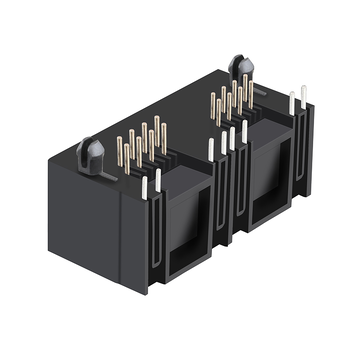 LPJE201NWNL RJ45 1X2 modulaire jack zonder geïntegreerde magneten. Lipje omhoog. Groen/groene LED-afbeelding 5.