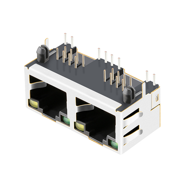 TE 6116353-4 Compatibile con LPJE201AHNL Connettore RJ45 1X2 senza magneti Linguetta verso l'alto LED verde/giallo immagine 4