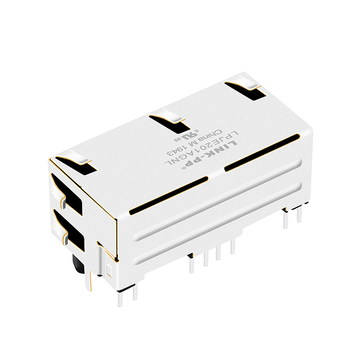 TE 6116353-1 Compatible LPJE201AGNL RJ45 1X2 Port Modular Jack Without Magnetics Tab UP Yellow/Green LED image 2
