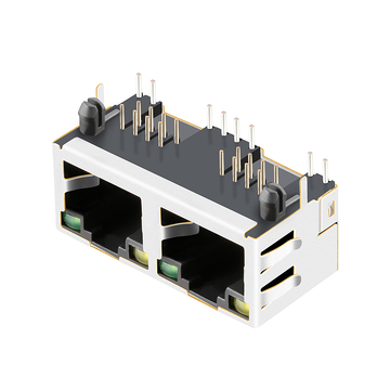 LPJE201AGNL Tab UP Geel/Groen LED 1X2 Poort RJ45 Modulaire Jack Zonder Geïntegreerde Magneten afbeelding 4