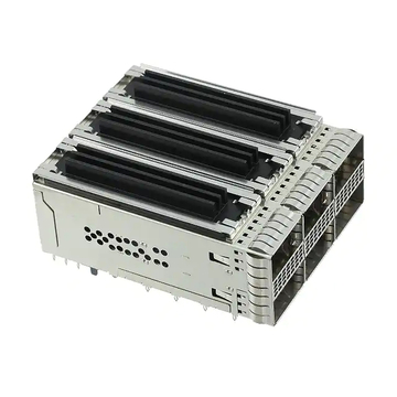 2299924-2 TE ZQSFP+ Receptáculo com gaiola agrupada (2x3) com conector de dissipador de calor EMI Springs