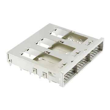 TE 2007474-1 QSFP+ Cage groupée (1x3) Connecteur à ajustement serré Trou traversant