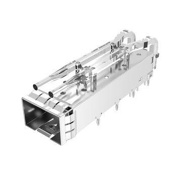 LP11BC02301 SFP+ 1x1 Cage With Light Pipe Through Hole Press-Fit