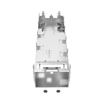 LP11BC02301 sfp+ 1x1 cage with light pipe through hole press-fit image 5