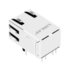 LPJG17420AHNL 1000 Base-T Tab Up Green/Yellow Led Single Port RJ45 Female Connector thumb image 4