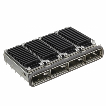 TE 2170287-5 QSFP+ Cage 1x4 with Heat Sink Connector Press-Fit Through Hole 14 Gb/s