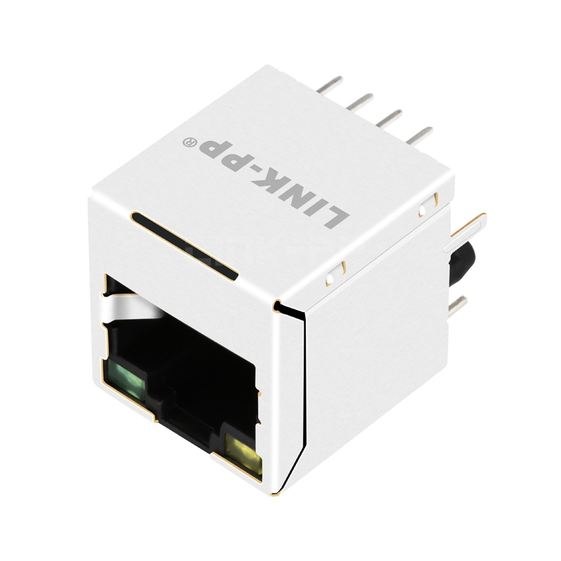 LPJD4743BDNL 1000 Base-T Vertical RJ45 Female Connector Yellow/Green LED