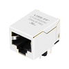 Conector compatível do porto RJ641010 de Belfuse SS-1S-A-NF-K900 LPJE1DNL 1X45 sem aba magnética integrada para baixo sem imagem do polegar do diodo emissor de luz 1