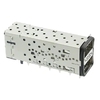 TE 2085945-5 QSFP+ Receptacle with Cage Ganged (1x2) Connector Press-Fit  Included Lightpipe thumb image 1