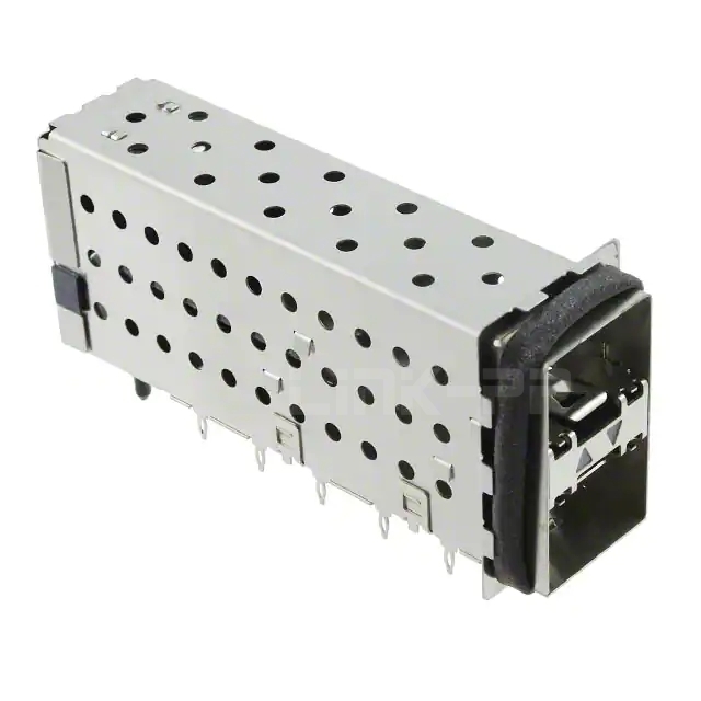 TE 2007538-6 SFP+ Receptacle with Cage Ganged (2x1) Connector Elastomeric Gasket 16 Gb/s