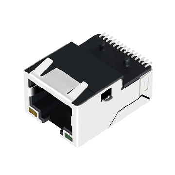 LPJG19520BHNL 100/1000 Base-T Tab Up Groen/Geel LED Enkele Poort Afgeschermde RJ45 Connector Module afbeelding 2