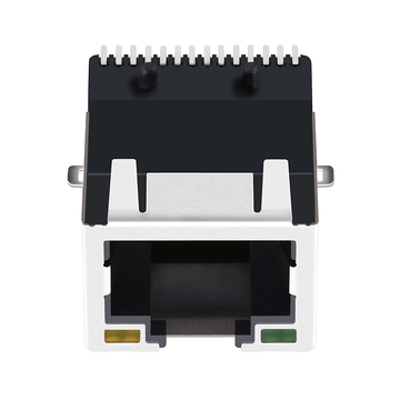 LPJG19520BHNL 100/1000 Base-T Tab Up Groen/Geel LED Enkele Poort Afgeschermde RJ45 Connector Module afbeelding 4