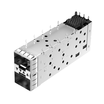TE 1-2007538-5 Compatible LINK-PP LP21BC01101 SFP+ 2x1 Port Cage Connector With Outer/Inner LightPipe image 3