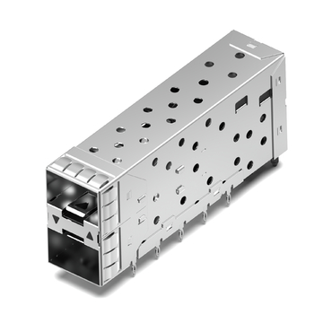 TE 1-2007538-7 Compatible LINK-PP LP21BC01301 SFP+ 2x1 Port Cage Connector With Outer LightPipe