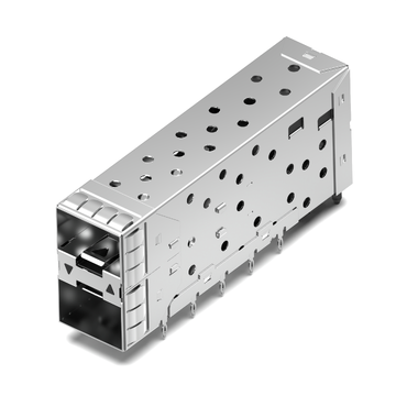 te 1-2007538-7 compatible link-pp lp21bc01301 sfp+ 2x1 cage&connector with outer light pipe emi spring finger