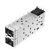 TE 1-2007492-7 Kompatibel LINK-PP LP21BC01301 SFP+ 2x1 Sangkar & Konektor Dengan Pipa Cahaya Luar Pegas EMI Jari Tekan Pas Melalui Lubang Sudut Kanan gambar jempol 5