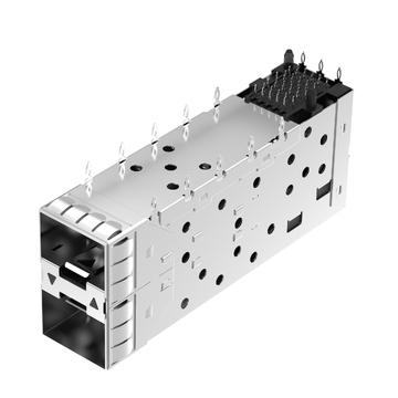 Compatibile TE 2007538-7 LINK-PP Connettore SFP+ LP21BC01301 a 2 porte con gabbia e LightPipe esterno (immagine 1)