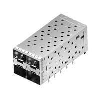 TE 1-2007637-8 Compatible LINK-PP LP22BC01001 2x2 Port SFP+ Cage Connector Through Hole Press-Fit