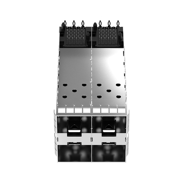 LINK-PP موصل قفص SFP+ LP22BC01001، منفذان، تركيب بالضغط مع زنبرك EMI، صورة إصبع 5