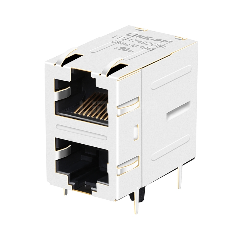1840990-1 Compatible LPJ17492CNL 2x1 Port Integrated RJ45 MagJack 100 Base-T Without LED