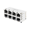 JX0B-3051NL Compatible LPJG47111A4NL 2x4 Port RJ45 POE Jakcs With 1000 Base-T Integrated Magnetics thumb image 1