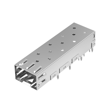 LP11AC01000 sfp 1x1 cage through hole right angle with emi spring finger