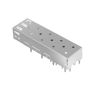 LP11AC02000 REVB1 SFP 1x1ポートケージ スルーホール プレスフィット EMIスプリングフィンガー付き 画像2