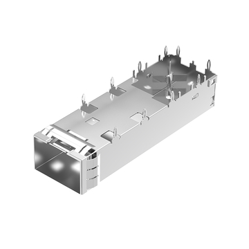 Connettore Molex 747548105 compatibile LP11BC01000 SFP+ 1x1 a gabbia press-fit con dito a molla EMI (immagine 4)