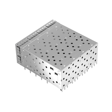 متوافق مع TE 1-2007399-8 LINK-PP موصل قفص منافذ SFP+ LP24BC01001 ذو 2x4 منفذ، يُركّب بالضغط من خلال فتحة قائمة، الصورة 2