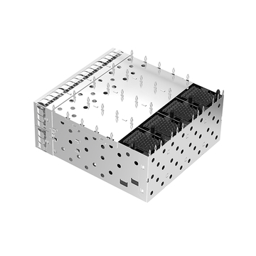 متوافق مع TE 1-2007394-5 LINK-PP مجموعة قفص SFP+ 2x4 مع موصل مدمج، صورة أنبوب ضوئي 4