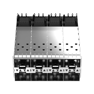 LINK-PP Connettore a gabbia SFP+ 2x4 LP24BC01101 a pressione con guida di luce interna/esterna (immagine 3)