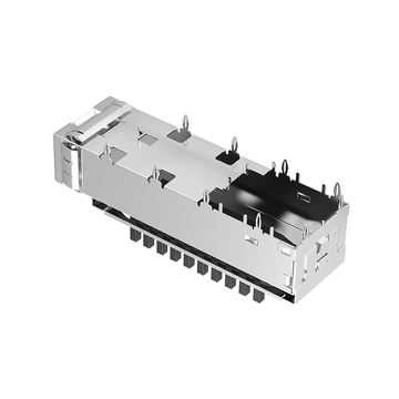 Amphenol U77-E16E8-2001 Compatible LP11BC02050 SFP+ 1x1 Cage With Heat Sink Press-Fit Through Hole Right Angle image 2