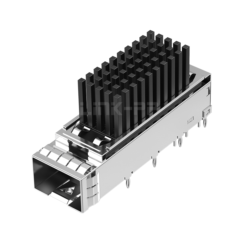 LP11BC02060 SFP+ 1x1 Cage With Heat Sink Press-Fit