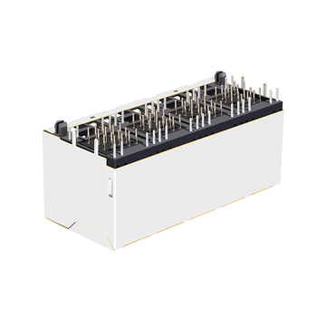 LPJE108-0B266NL RJ45 2x4 Port Jacks Without EMI Spring Finger & With White/White LED Without magnetics transformer