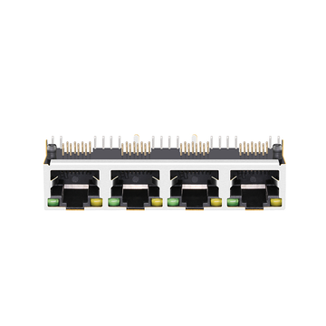 パルス E5J88-11CJ25-L 互換 LINK-PP LPJE401BGNL RJ45 1X4 Port PCB Connectors Without Magnetics Tab Up Yellow/Green LED image 2