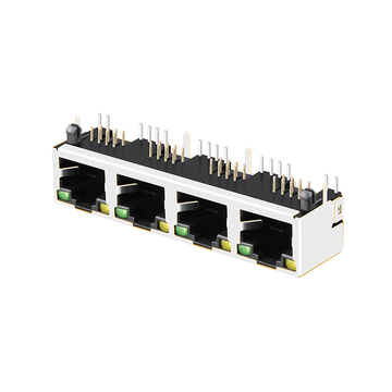 パルス E5J88-11CJ25-L 互換 LINK-PP LPJE401BGNL RJ45 1X4 Port PCB Connectors Without Magnetics Tab Up Yellow/Green LED image 4