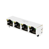 LPJE401BGNL 1X4 Port RJ45 Modular Jack Tab Up Yellow/Green LED Without Integrated Magnetics thumb image 1
