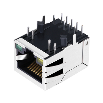 HR861153A Compatible LINK-PP LPJ0284HDNL 10/100 Base-T POE RJ45 Jack With Integrated Magnetics Tab Down Yellow/Green Led image 3