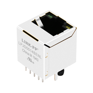 LPJD0514BENL 10 100 base-t vertical poe rj45 magjack green yellow led