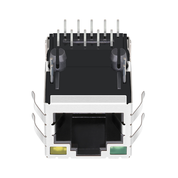 LPJG16302AENL منفذ واحد RJ45 مغناطيسي 100/1000 Base-T، علامة التبويب لأعلى، مؤشر LED أخضر/أصفر، الصورة 5