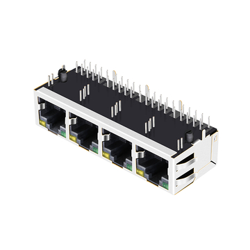 LPJG488148AENL 1x4 Port RJ45 Gigabit Magnetic Jacks 1000 Base-T Tab Up Green/Yellow LED image 3