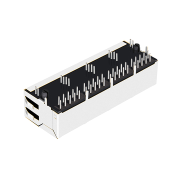 LPJG488148AENL 1x4 Port RJ45 Gigabit Magnetic Jacks 1000 Base-T Tab Up Green/Yellow LED image 4