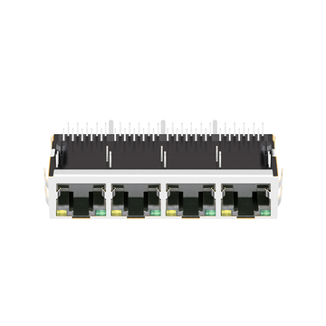 LPJG488148AENL 1x4 Port RJ45 Gigabit Magnetic Jacks 1000 Base-T Tab Up Green/Yellow LED image 5